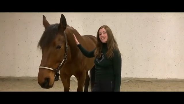 Team Diversity with the horse Luntint in a riding arena